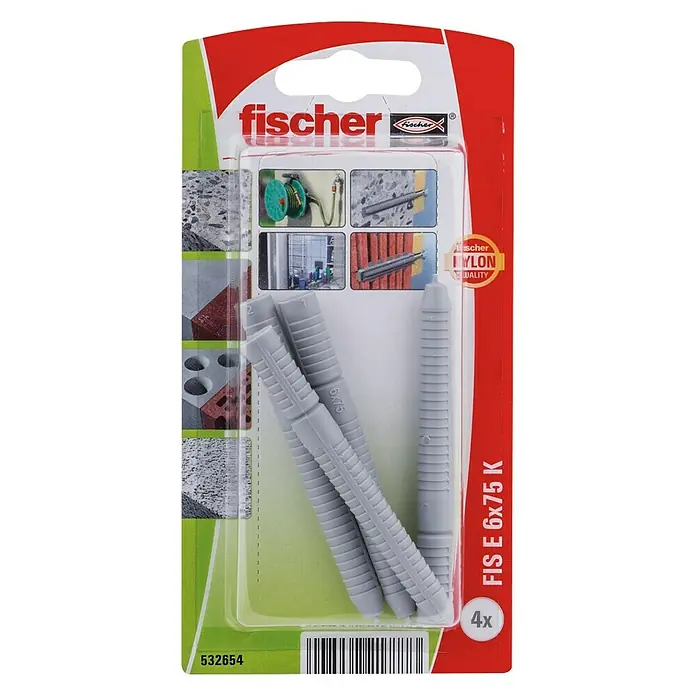 Fischer Injectiehuls / Binnendraadanker FIS E 6 x 75 K K NV - Ø x l: 6 x 75 mm, 4 stk., Nylon - Bovenaanzicht