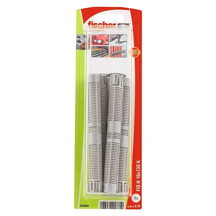 Fischer Injectiehuls FIS HK 16x130 K - Ø x l: 16 x 130 mm, 4 stk., Kunststof - Bovenaanzicht