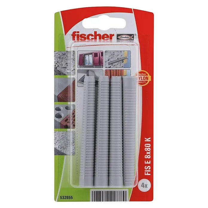 Fischer Injectiehuls / Binnendraadanker FIS E 8 x 80 K K NV - Ø x l: 8 x 80 mm, 4 stk., Nylon - Bovenaanzicht