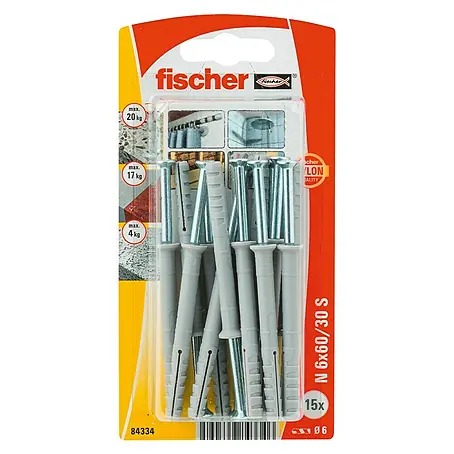 Fischer  Spijkerpluggen N 6 x 60/30 S K NV