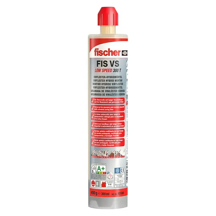Fischer Injectiemortel FIS VS 300 T - 300 ml, Wit - Vooraanzicht