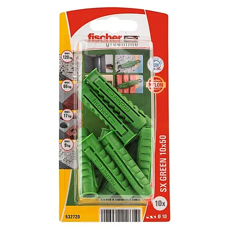 Fischer  Pluggen SX Green 10 x 50 K NV