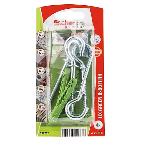 Fischer  Universeelpluggen UX Green 8 x 50 R RH K NV