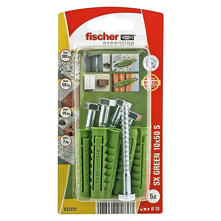 Fischer  Pluggen SX Green 10 x 50 S K NV