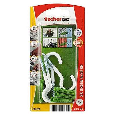 Fischer  Pluggen SX Green 6 x 30 RH