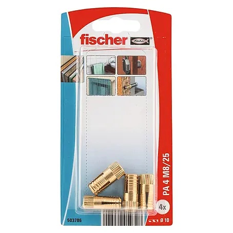Fischer  Messingplug PA 4 M8/25 K NV
