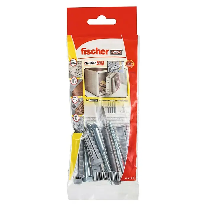 Fischer Bevestigingsset Set Locker B NV - Materiaal plug: Nylon, Diameter boorgat: 10 mm - Bovenaanzicht