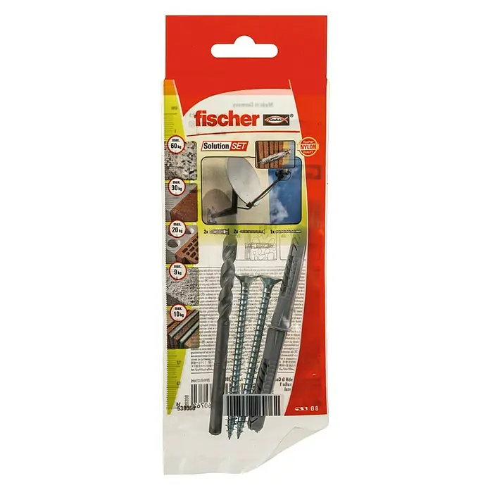 Fischer Bevestigingsset Set Console B NV - Materiaal plug: Nylon, Diameter boorgat: 8 mm - Bovenaanzicht