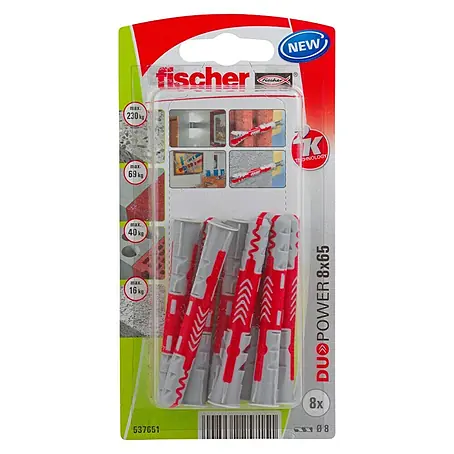 Fischer  Pluggen DuoPower 8x65 K