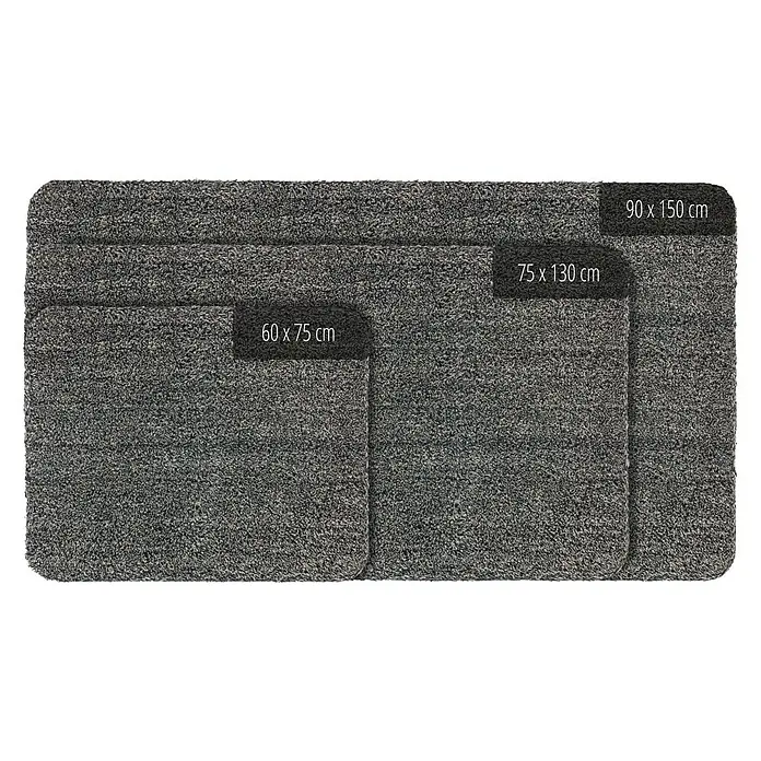 Astra Schmutzfangmatte entra SAUGSTARK - Uni, Dunkelgrau, 60 x 75 cm, Material Nutzschicht: 100 % Baumwolle - Ansicht von oben