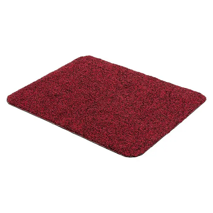 Astra Schmutzfangmatte entra SAUGSTARK - Uni, Rot, 60 x 75 cm, Material Nutzschicht: 100 % Baumwolle - Diagonale Ansicht
