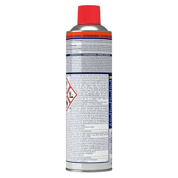WD-40 Specialist Bremsen- & Teilereiniger - 500 ml - Rückansicht