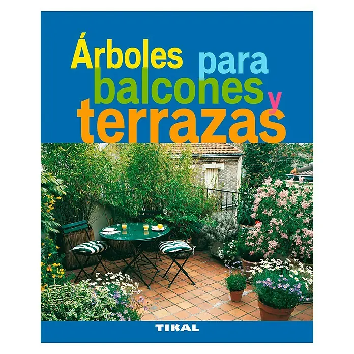 Libro de jardinería Árboles para balcones y terrazas - Número de páginas: 80 - Vista frontal