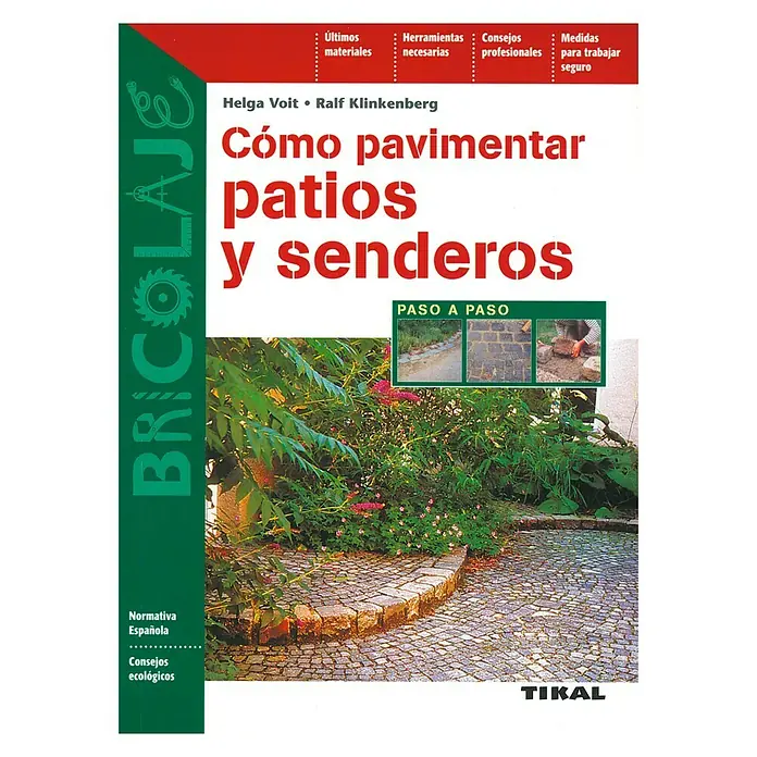 Libro Cómo pavimentar patios y senderos - Número de páginas: 96 - Vista frontal