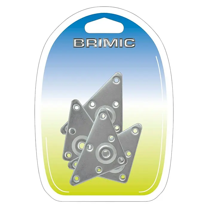 Micel Brimic Platina atornillable con rosca - L x An: 68 x 125 mm, Rosca: M10 - Vista frontal