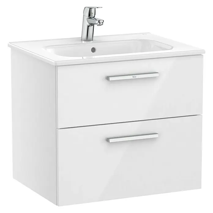 Roca Conjunto de mueble de baño Victoria - 60 cm, 2 piezas, Blanco - Vista angular