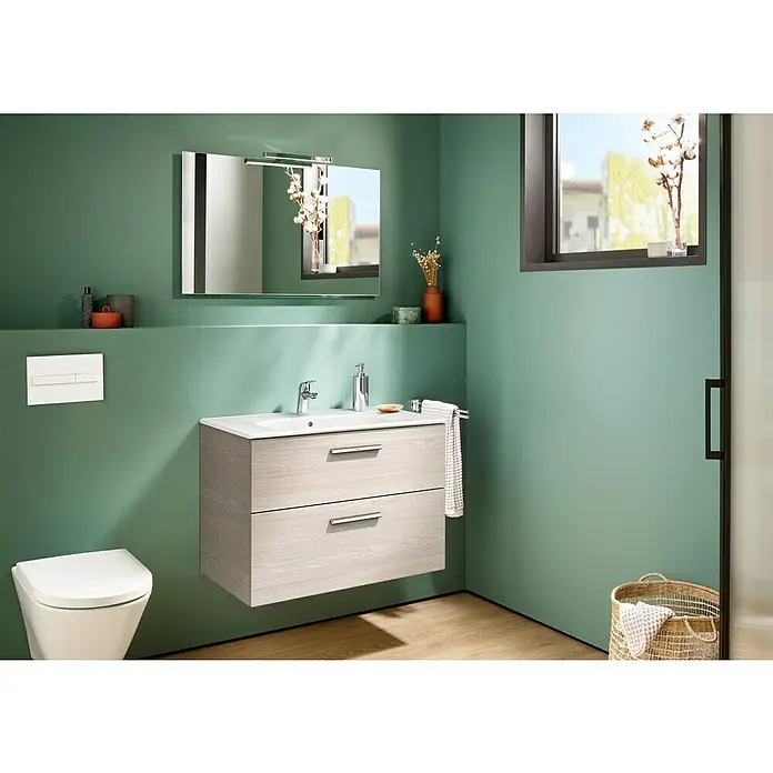 Roca Conjunto de mueble de baño Victoria - 70 cm, 2 piezas, Roble - Foto ambiente