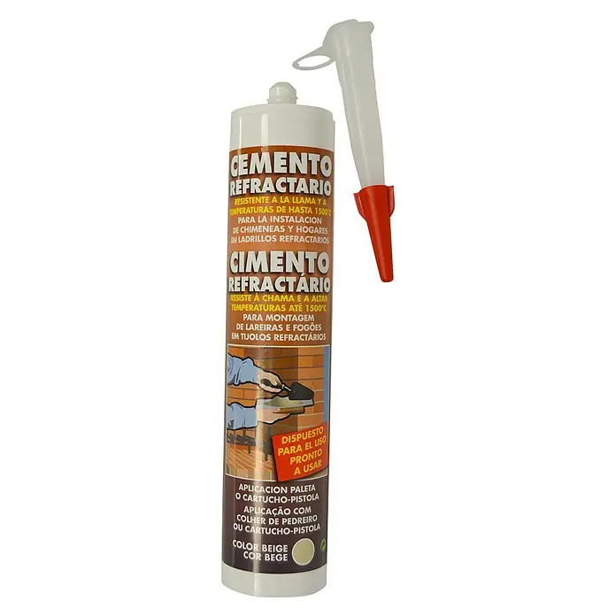 Cemento refractario - 310 ml, Beige - Vista frontal