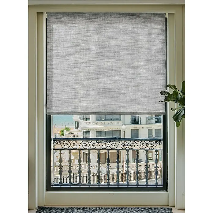 Estor enrollable Malibú - An x Al: 90 x 250 cm, Gris - Foto ambiente