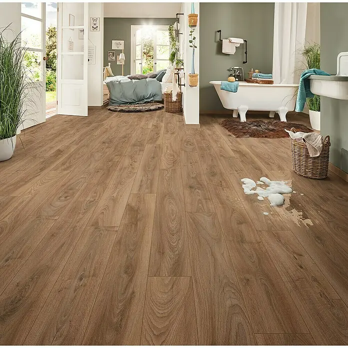 LOGOCLIC Aquaprotect Laminat - 1.285 x 192 x 8 mm, Rustikalni pod - Živopisni prikaz