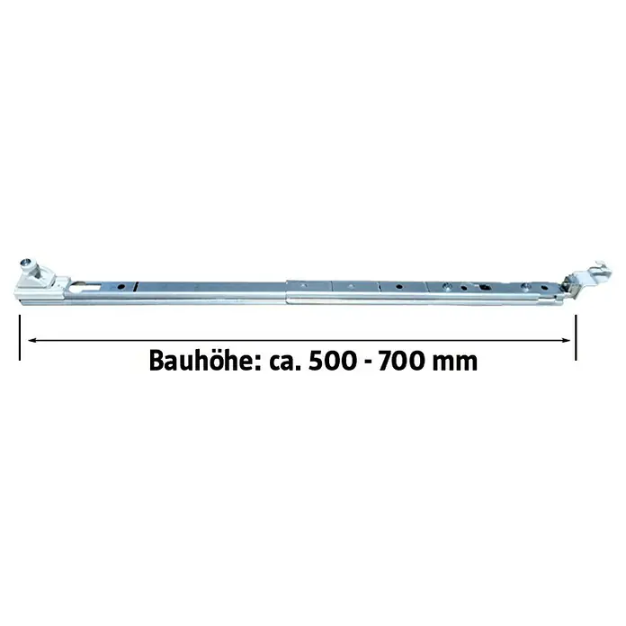 Heizkörper-Befestigung - Bauhöhe: 500 - 700 mm - Skizze