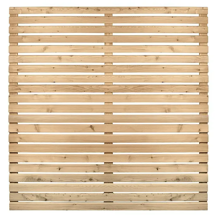 Sichtschutzelement Rhombus - 179 x 179 cm, Lärche, Unbehandelt - Vorderansicht