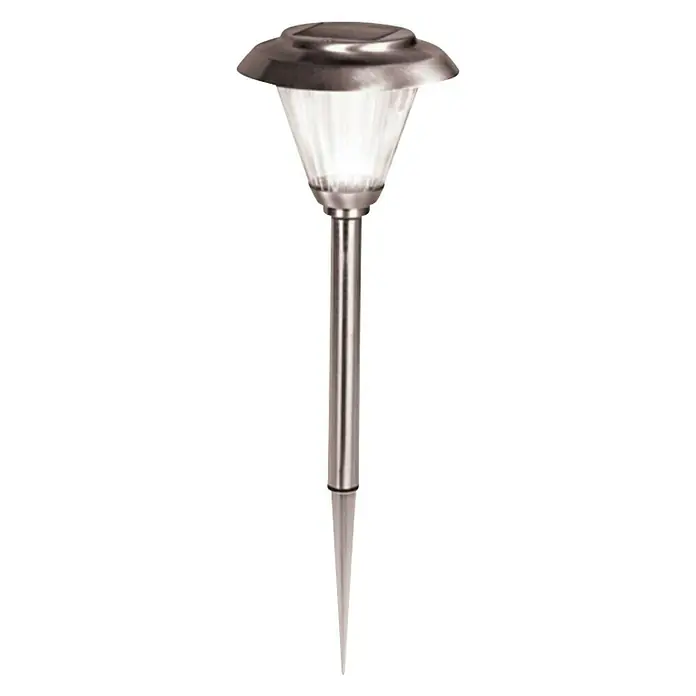 Solarna svjetiljka - 2 Kom., LED, Crne boje, Srebrne boje, 32 cm - Pogled sprijeda