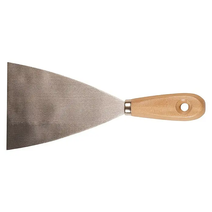 Plamuurmes 76 mm - Breedte: 76 mm, Bruin - Top-down weergave