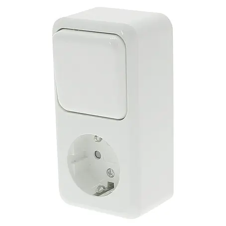 Exin  Combinatie wandcontactdoos/schakelaar Exo
