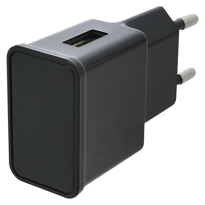 Q-Link USB-lader - Kunststof, Zwart - Diagonaal zicht