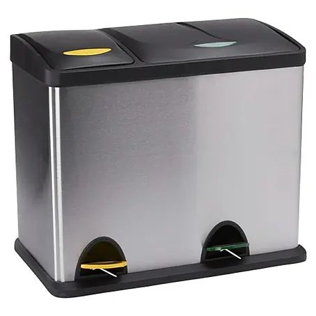 MSV  Cubo con pedal de reciclaje 8 + 18 L