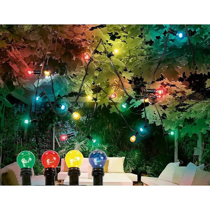 Globo Guirnalda decorativa - 10 luces, 6,15 m, Potencia máx.: 250 W - Foto ambiente