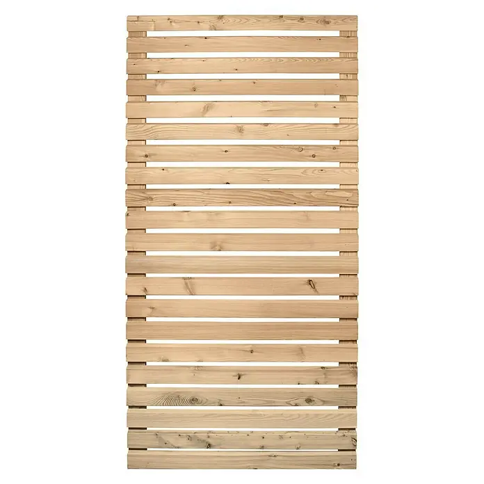 Sichtschutzelement Rhombus - 100 x 200 cm, Lärche, Unbehandelt - Vorderansicht