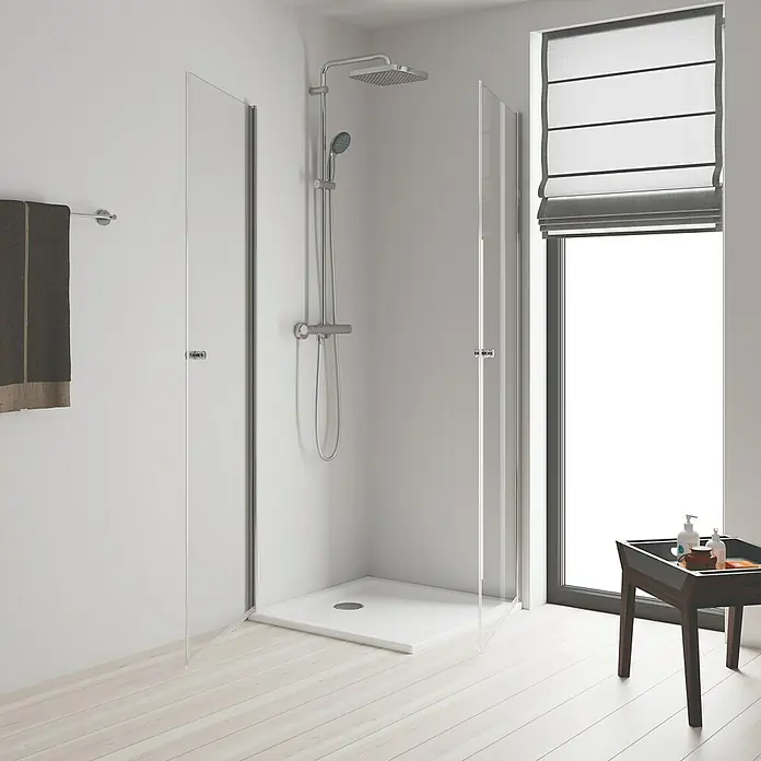Grohe Vitalio Start Duschsystem 250 Cube - Mit Thermostatarmatur, Lochabstand: 101,6 cm, Chrom - Stimmungsaufnahme