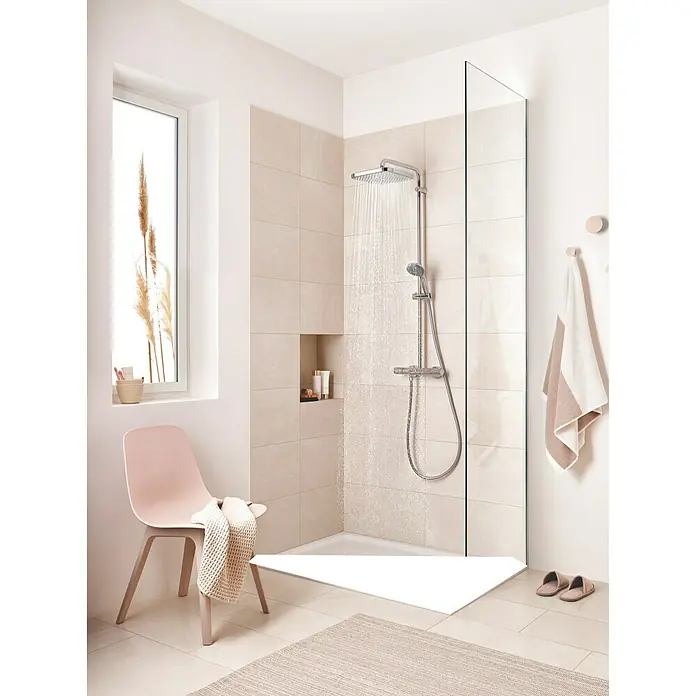Grohe Vitalio Start Duschsystem 250 Cube - Mit Thermostatarmatur, Lochabstand: 101,6 cm, Chrom - Stimmungsaufnahme
