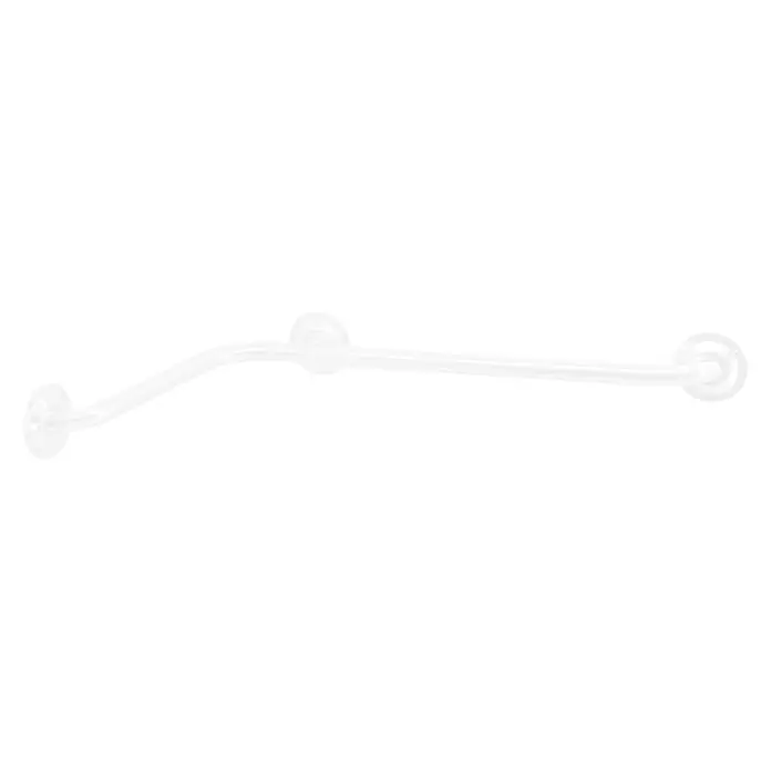 CM Baños Barra de apoyo para WC angular - Largo: 80 cm, Angular, Blanco - Vista angular