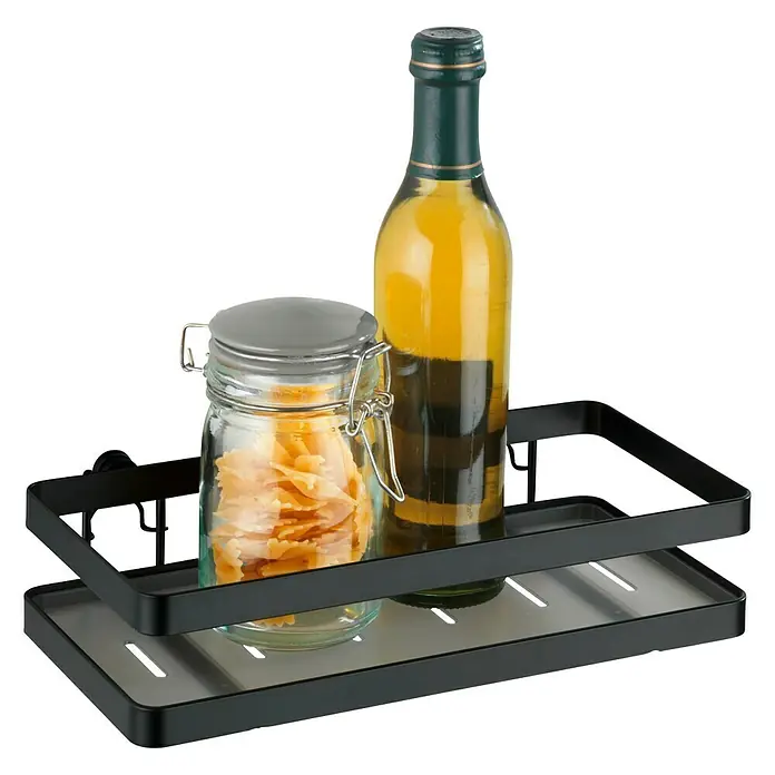 Wenko Estante universal Gala - L x An x Al: 12 x 25 x 6 cm, Metal, Negro - Producto en uso