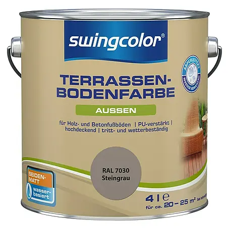 swingcolor  Renovierfarbe Terrassenbodenfarbe RAL 7030