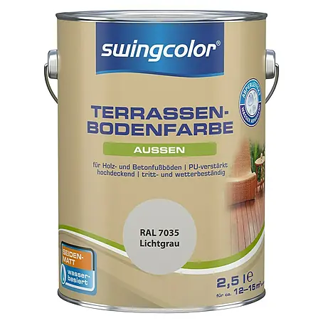 swingcolor  Renovierfarbe Terrassenbodenfarbe RAL 7035