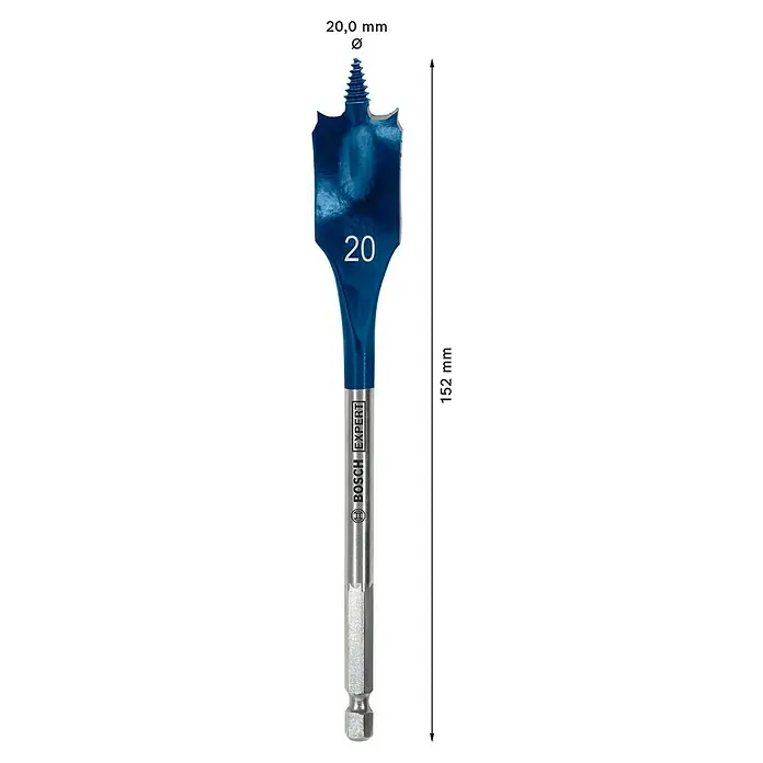 Bosch Professional Expert Flachfräsbohrer Selfcut - Länge: 152 mm, Durchmesser: 20 mm