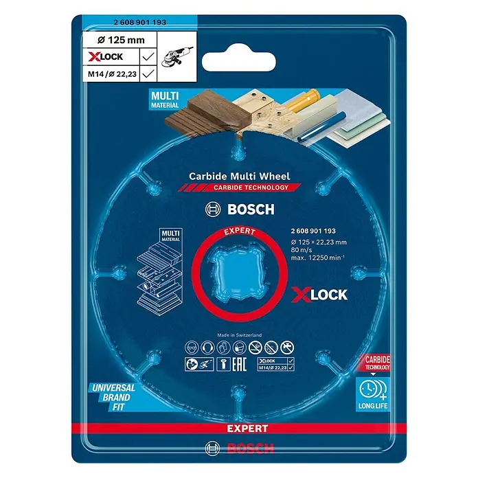 Bosch Professional Expert Karbid-Trennscheibe Carbide Multi Wheel - Durchmesser: 125 mm - Vorderansicht