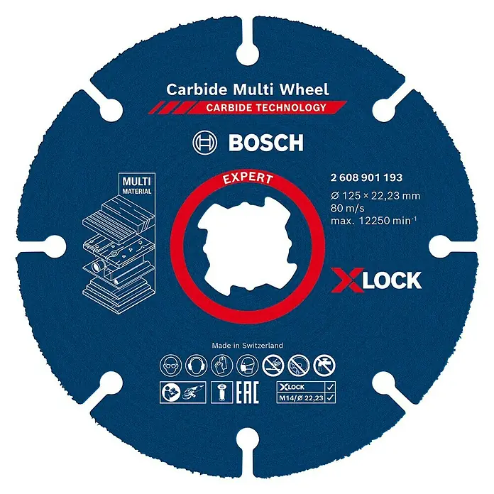 Bosch Professional Expert Karbid-Trennscheibe Carbide Multi Wheel - Durchmesser: 125 mm - Vorderansicht