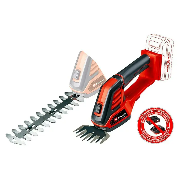 Einhell Power X-Change Akumulatorske škare za travu i grmove GE-CG 18/100 Li-Solo - 18 V, Bez akumulatora - Dijagonalni pogled