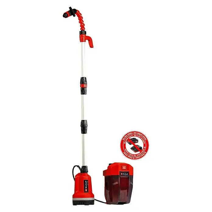 Einhell Power X-Change Aku pumpa za čistu vodu GE-PP 18 RB Li-Solo - 18 V, Bez akumulatora, Maksimalni protok: 3.000 l/h - Pogled sprijeda
