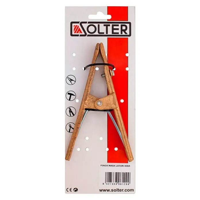 Solter Pinzas cocodrilo - 200 A, Latón - Vista frontal