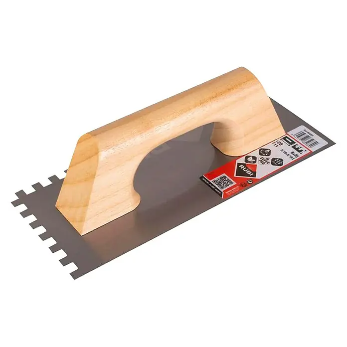 Rubi Llana - L x An: 280 x 120 mm, Material empuñadura: Madera, Dentado: 8 x 8 mm - Vista angular