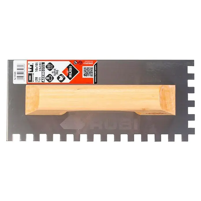 Rubi Llana - L x An: 280 x 120 mm, Material empuñadura: Madera, Dentado: 10 x 10 mm - Vista descendente