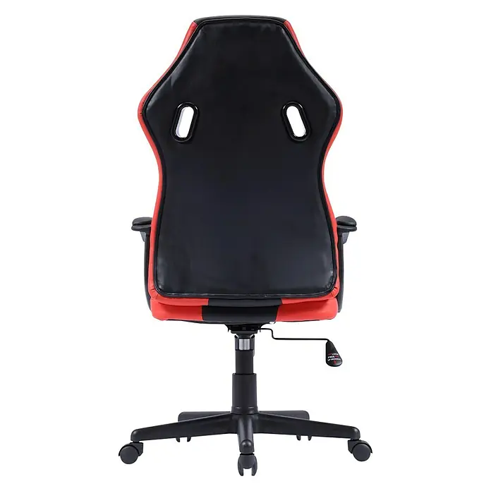 Silla de oficina Erika - Negro/Rojo, Reposacabezas - Vista trasera