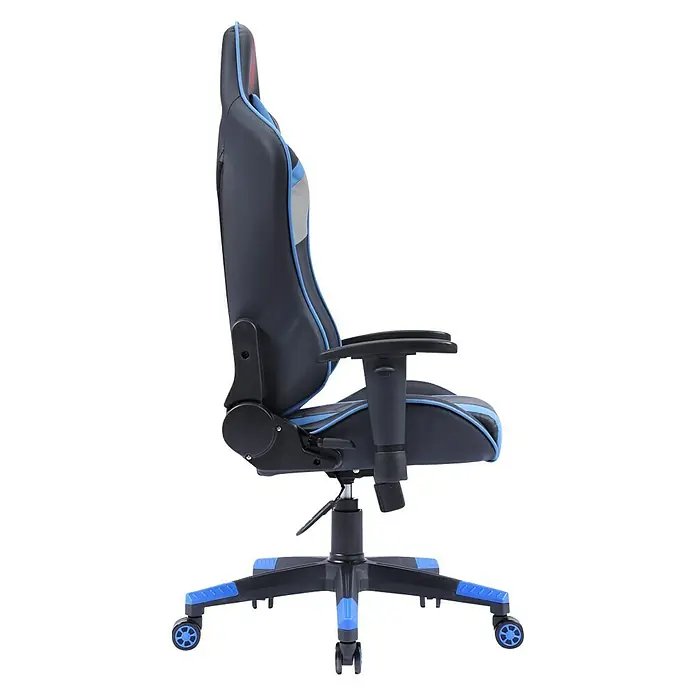 Silla de oficina Sam - Negro/Azul, Reposacabezas - Vista de perfil derecho