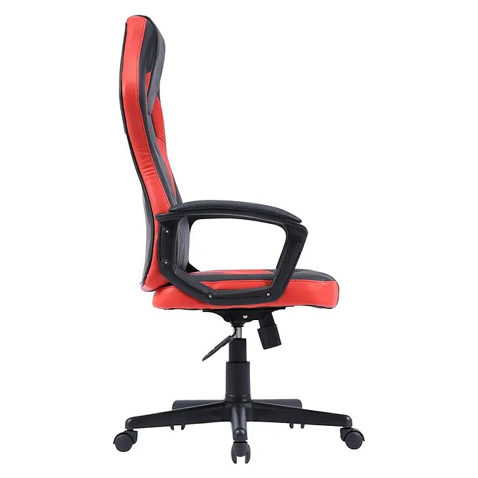 Silla de oficina Erika - Negro/Rojo, Reposacabezas - Vista de perfil derecho